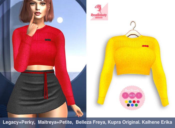 RoseBeauty _Warm pullover * MARI * / Yellow