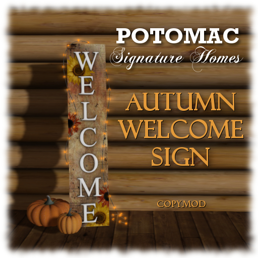 Potomac - Autumn Welcome Sign
