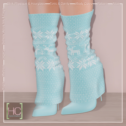 [HC] Dascher Frost Ugly Xmas Sweater Boots for Kupra, Maitreya, Legacy, Belleza, Slink, Tonic, eBody & Signature