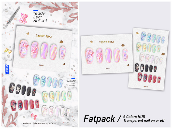 MIWAS / Teddy bear Nail set