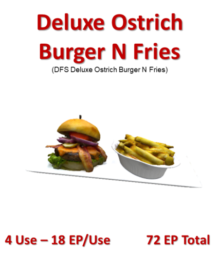 DFS Deluxe Ostrich Burger N Fries (DFS Texture Only)