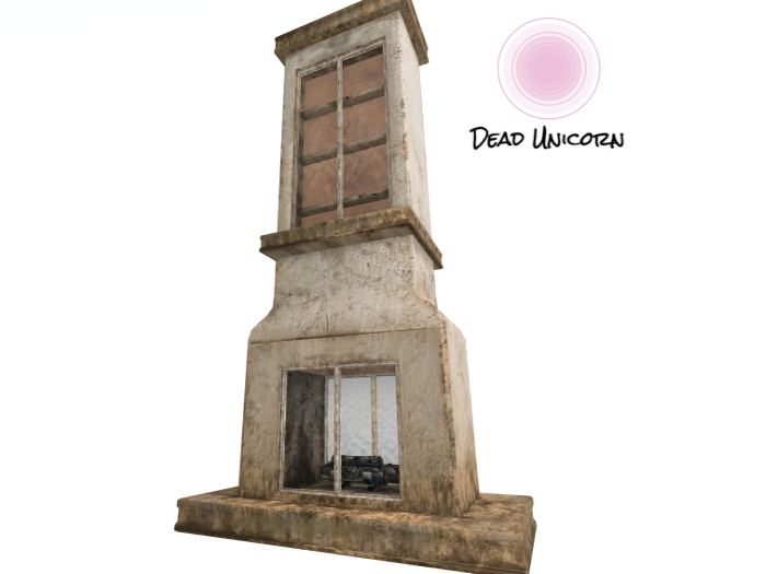 DEAD UNICORN -- Garden Vecchio Outdoor Fireplace