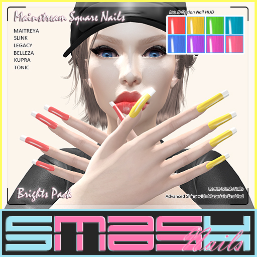 SMASH - Mainstream Square Nails (Brights-Pack)