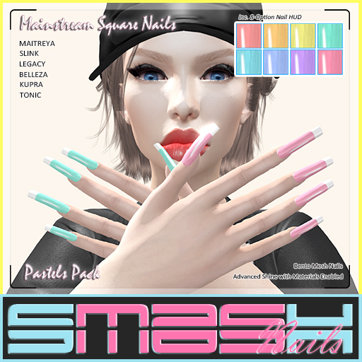 SMASH - Mainstream Square Nails (Pastels-Pack)