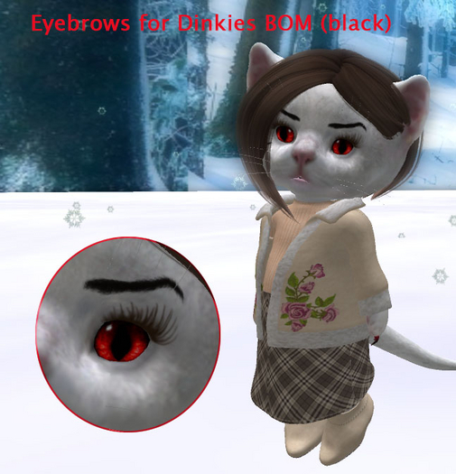 &MeoW& for DINKIES Eyebrows BOM (black)