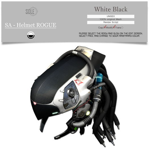 :::SOLE::: SA - Helmet ROGUE (White Black)