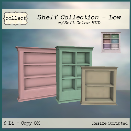 Shelving Collection -Low - Soft Colors { collect }