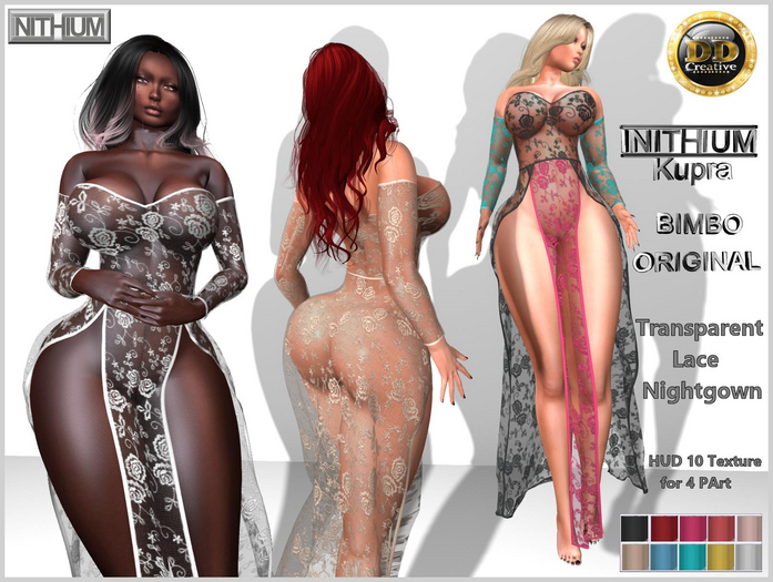 ☾ⅅⅅ☽ [INITHIUM] Kupra Transparent Lace Nightgown