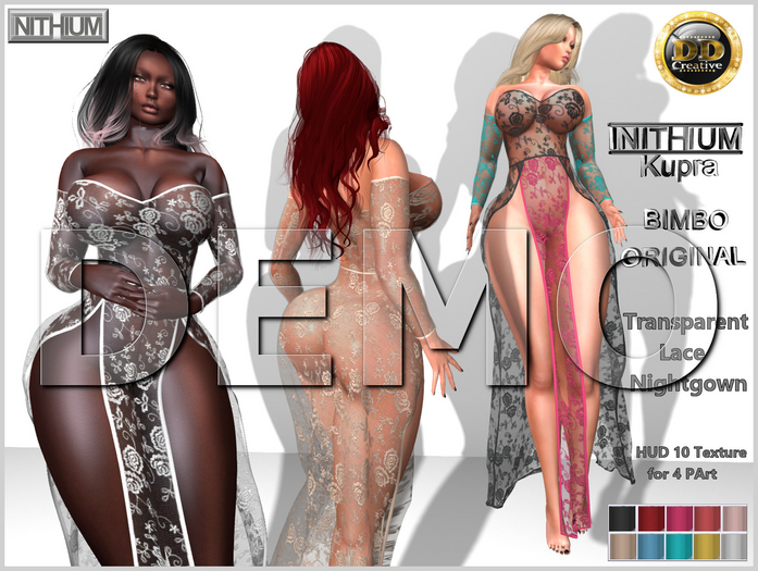 ☾ⅅⅅ☽ [INITHIUM] Kupra Transparent Lace Nightgown DEMO