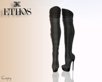 ETHOS knee-high boots Black&SoftBlack 
