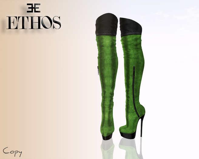 ETHOS knee-high boots Velvet&Green Add