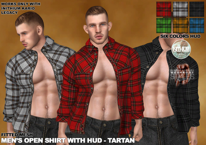RGDW - Open Shirt with HUD for Kario Legacy - Tartan