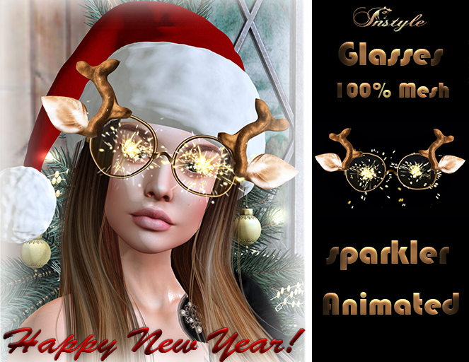 PROMO ACTION "FOR 2 HOURS!!!!!!-Glasses with Christmas sparklers-Female