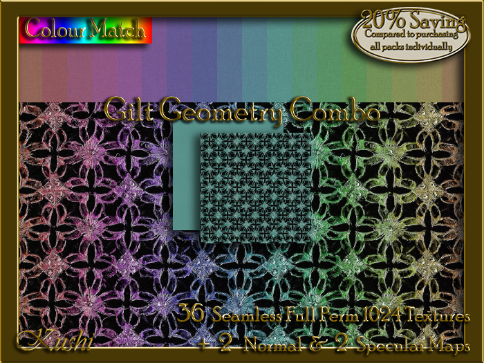 Gilt Geometry Combo Seamless Texture Set