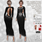 Celebrate Gown Black: Belleza Venus Isis Freya, Maitreya, Legacy, Slink Hourglass Physique, Tonic Curvy Fine, Ocacin