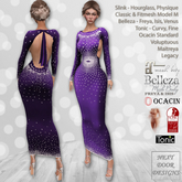 Celebrate Gown Purple: Belleza Venus Isis Freya, Maitreya, Legacy, Slink Hourglass Physique, Tonic Curvy Fine, Ocacin