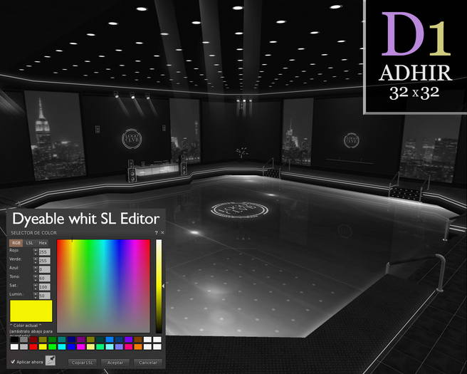 D1 - [Tintable Neon whit HUD] - Disco Dance Club 32x32 - [ADHIR] - BOX