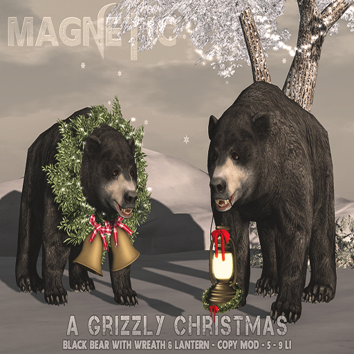 Magnetic - A Grizzly Christmas - Black (ADD ME)