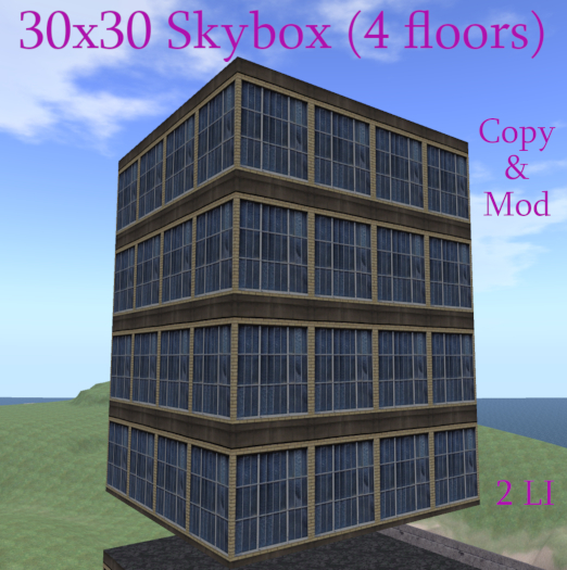 30x30 4 Level Skybox only 2 LI