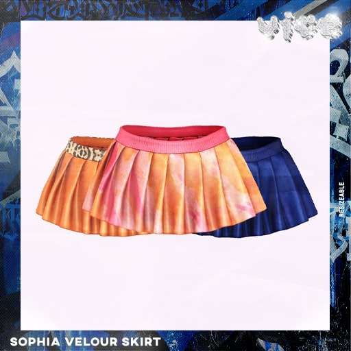 VICE - Sophia Velour Pleated Skirt "FATPACK"