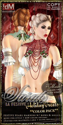 !dM deviousMind "Sarah La Festive" Holiday Pearls **COLOR PACK**