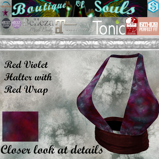 B.O.S. Red Violet/Red Haltar Top