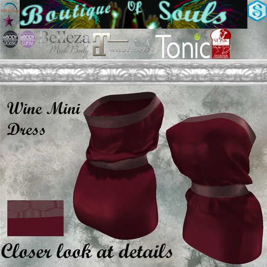 B.O.S. Mini Dress Wine