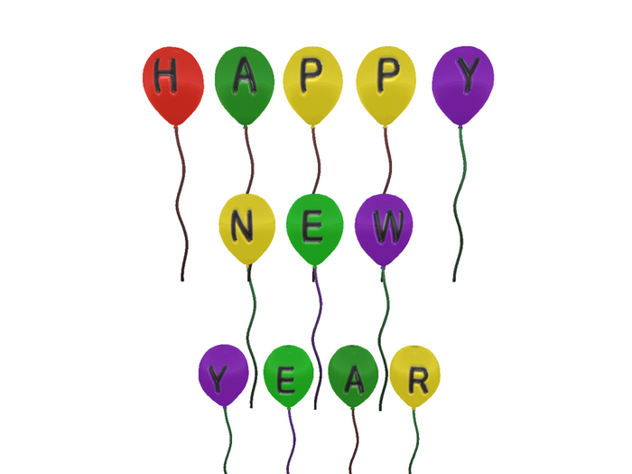 Happy New year Balloons