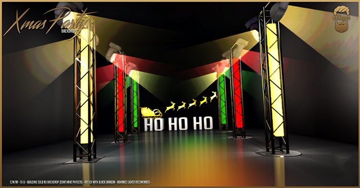 Xmass Party Backdrop - The Bearded Guy