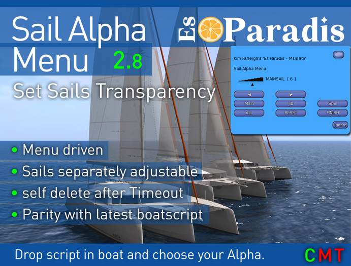 Es Paradis - Sail Alpha Menu