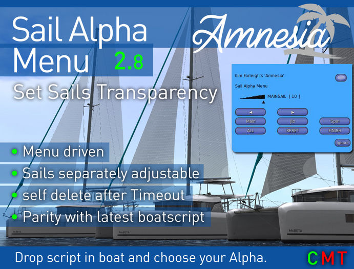 Amnesia - Sail Alpha Menu