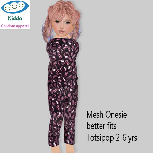 Totsipop kITTY FACE PJ onesie