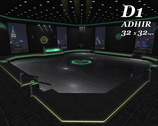 D1 - [Yellow Tintable whit HUD] - Disco Dance Club 32x32 - [ADHIR] - BOX