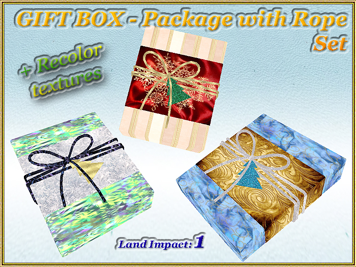 GIFT BOX - Package with Rope Set + Unpack (1 LI) (Full perm)