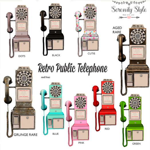 Serenity Style- Retro Telephone BLACK