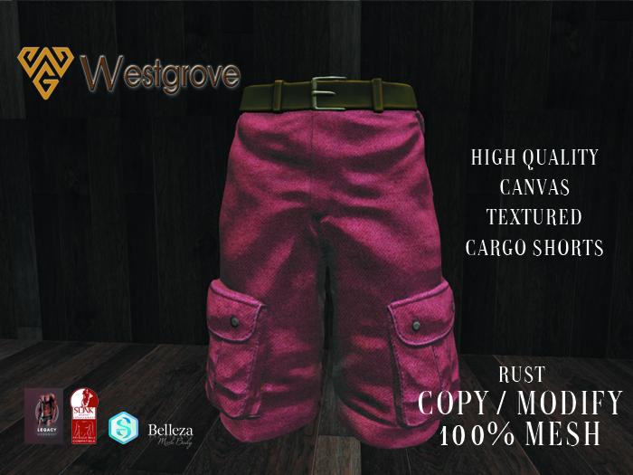 WESTGROVE CARGO SHORTS - RUST