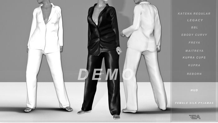 R2A- FEMALE SILK PYJAMAS DEMO