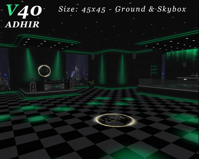 V40 - [Lime Neon] - Disco Club & Dance Club - [ADHIR] - BOX
