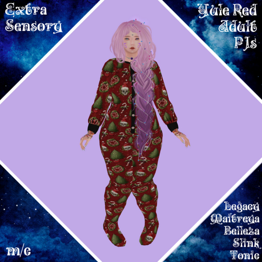 ~ES~ Yule Red PJs Adult