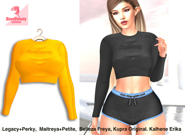 RoseBeauty _ Pullover  / Yellow