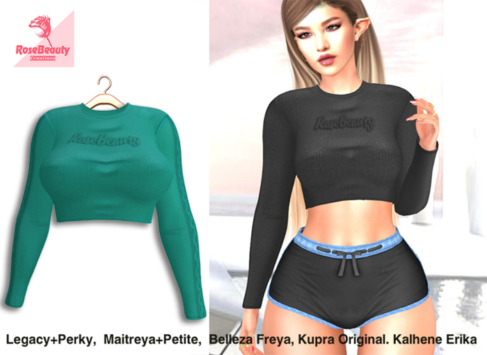 RoseBeauty _ Pullover  / Turquoise