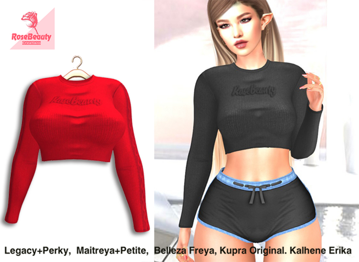 RoseBeauty _ Pullover  / Red
