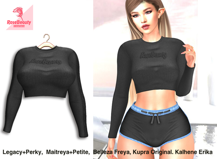 RoseBeauty _ Pullover  /  Black