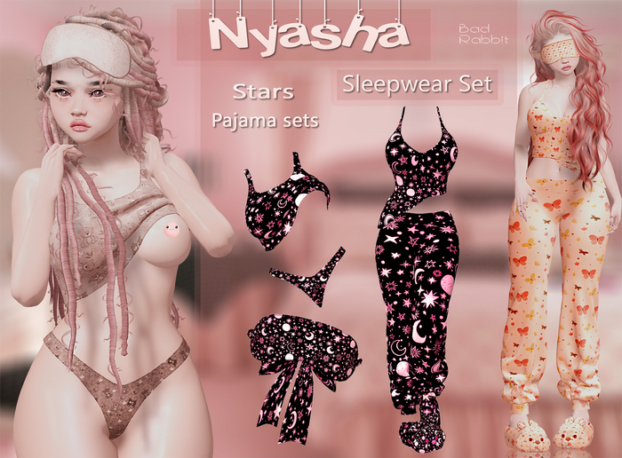 .:Bad Rabbit:. Nyasha Sleepwear Set Stars