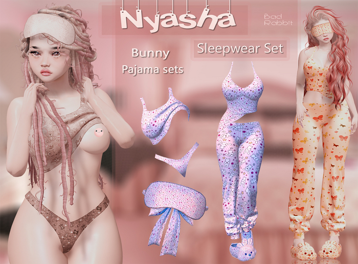 .:Bad Rabbit:. Nyasha Sleepwear Set Bunny