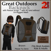 Great Outdoors Backpack [2cute] Brown