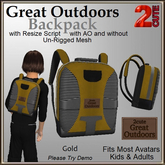 Great Outdoors Backpack [2cute] Gold