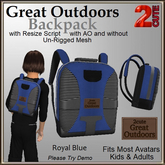 Great Outdoors Backpack [2cute] Royal Blue