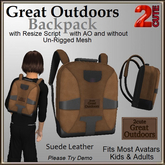 Great Outdoors Backpack [2cute] Suede Leather