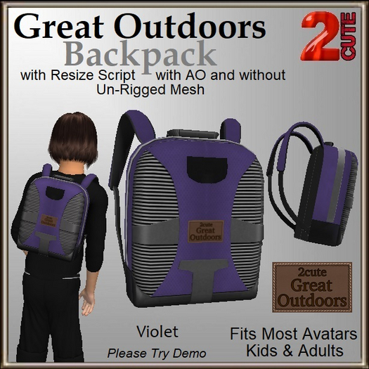 Great Outdoors Backpack [2cute] Violet